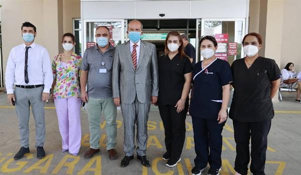 Cumhurbaşkanı Ersin Tatar, Gazimağusa Devlet Hastanesi’ni ziyaret etti.
